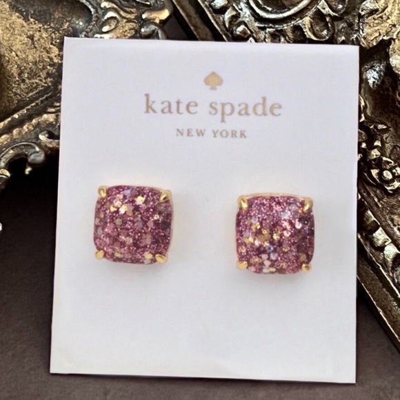 KATE SPADE • Pink Glitter & Glee Earrings - Picture 6 of 6